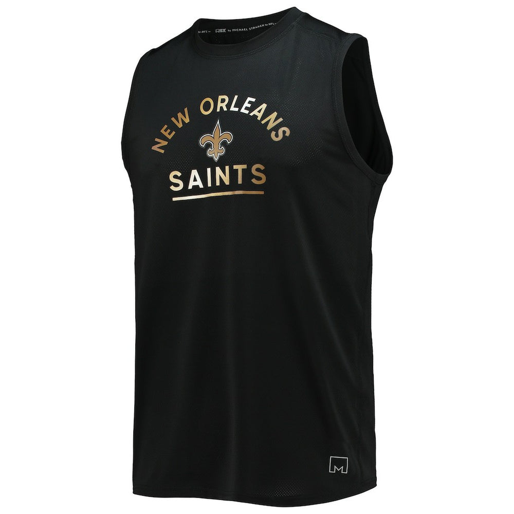 New Orleans Saints MSX by Michael Strahan Rebound Tank Top - Black cheap