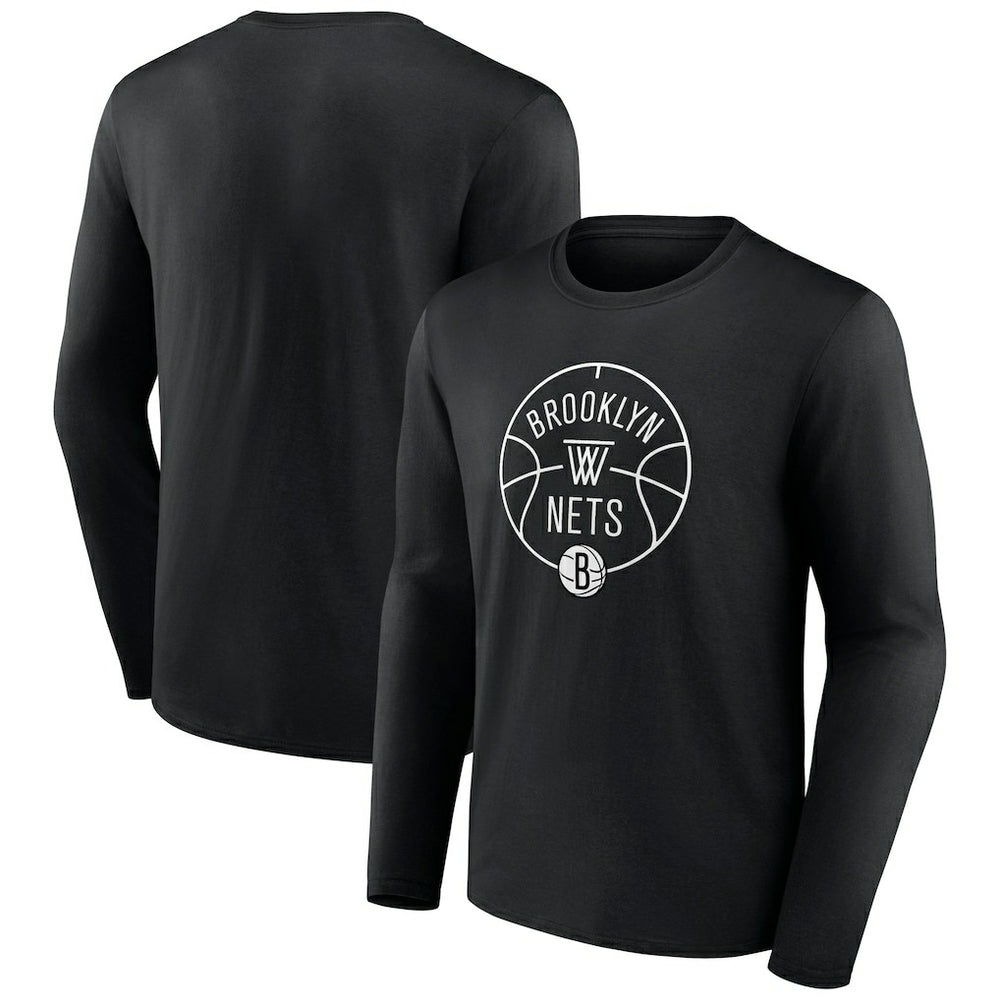 Brooklyn Nets Tip-Off Long Sleeve T-Shirt - Black outlet