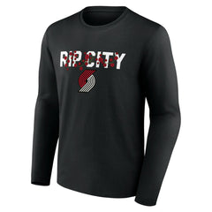 Portland Trail Blazers Tip-Off Long Sleeve T-Shirt - Black on sale