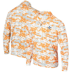 Houston Astros Digital Camo Performance Quarter-Zip Pullover Jacket Orange