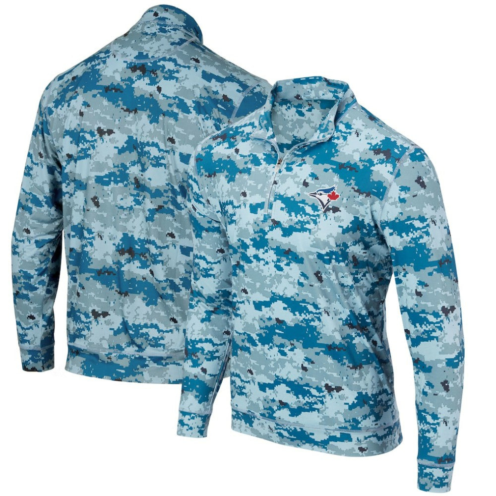 Toronto Blue Jays Digital Camo Performance Quarter-Zip Pullover Jacket Royal