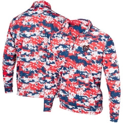 Washington Nationals Digital Camo Performance Quarter-Zip Pullover Jacket Red