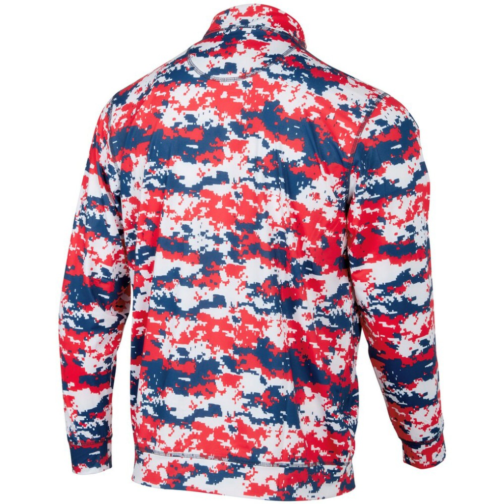 Washington Nationals Digital Camo Performance Quarter-Zip Pullover Jacket Red