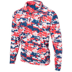 Texas Rangers Digital Camo Performance Quarter-Zip Pullover Jacket Red