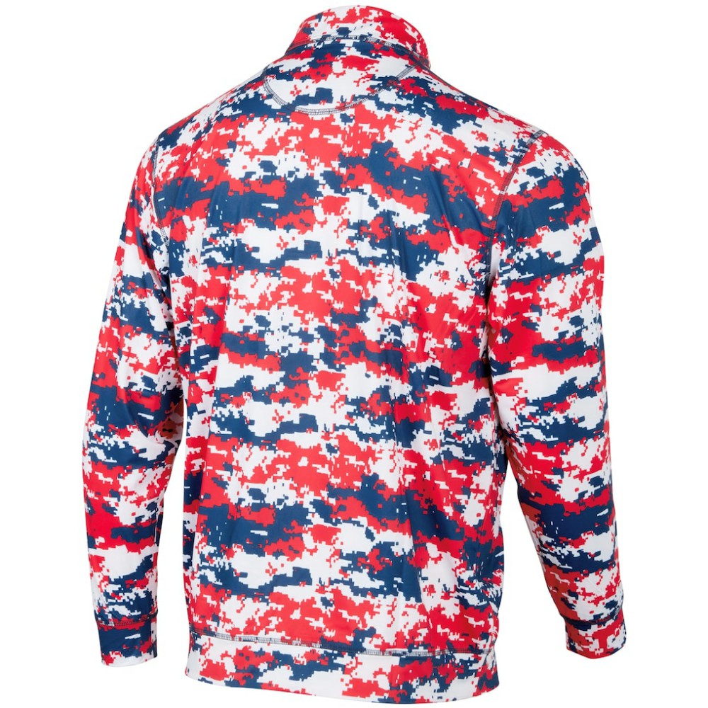 Texas Rangers Digital Camo Performance Quarter-Zip Pullover Jacket Red
