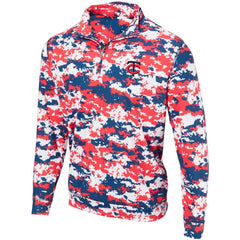 Minnesota Twins Digital Camo Performance Quarter-Zip Pullover Jacket Red