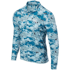New York Yankees Digital Camo Performance Quarter-Zip Pullover Jacket Blue