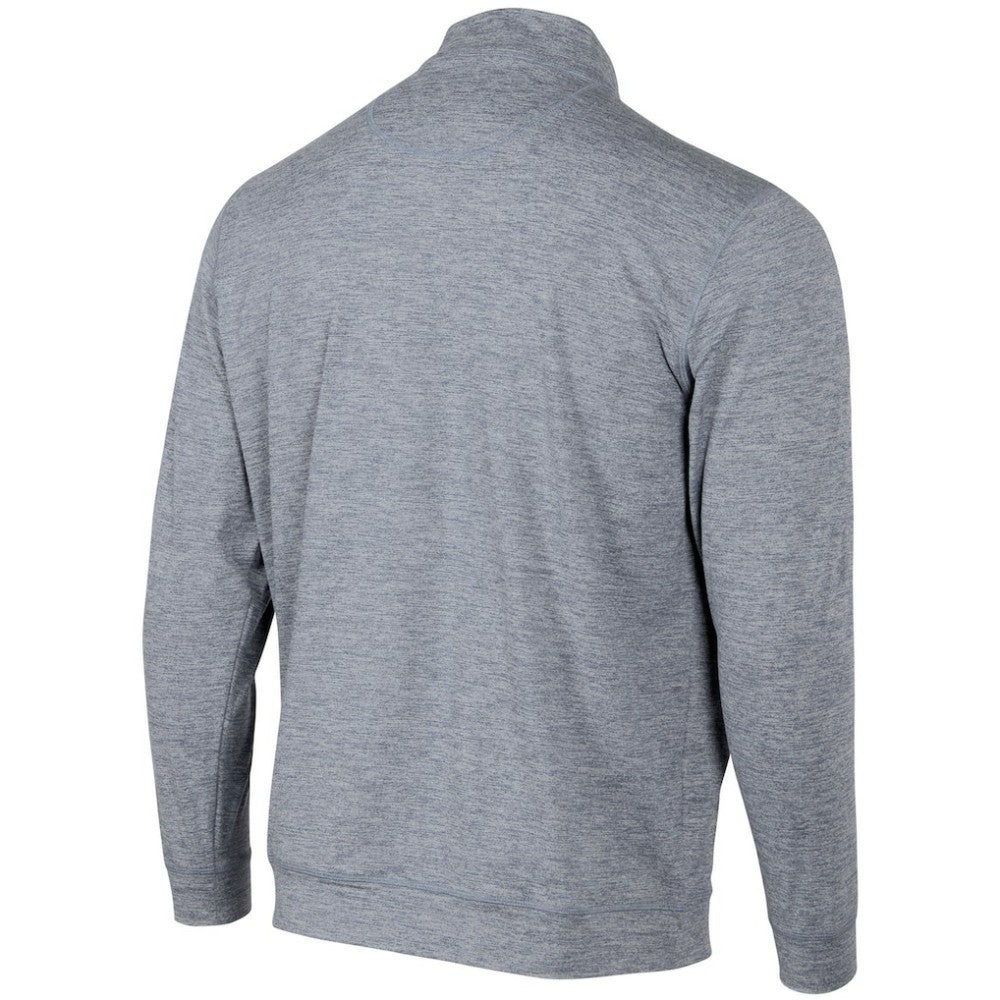 New York Yankees Peached Marled Yarn Quarter-Zip Pullover Jacket Heathered Navy