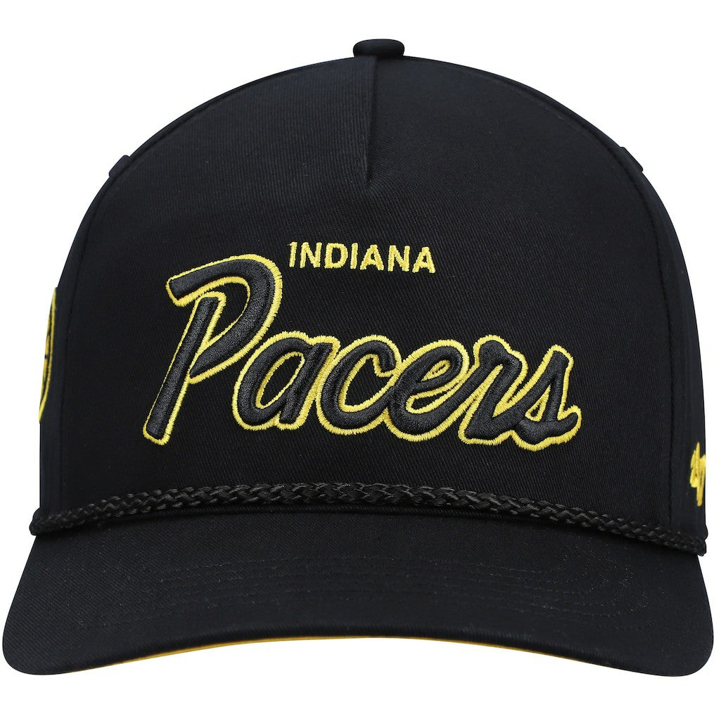 Indiana Pacers '47 Crosstown Script Hitch Snapback Hat - Black on sale