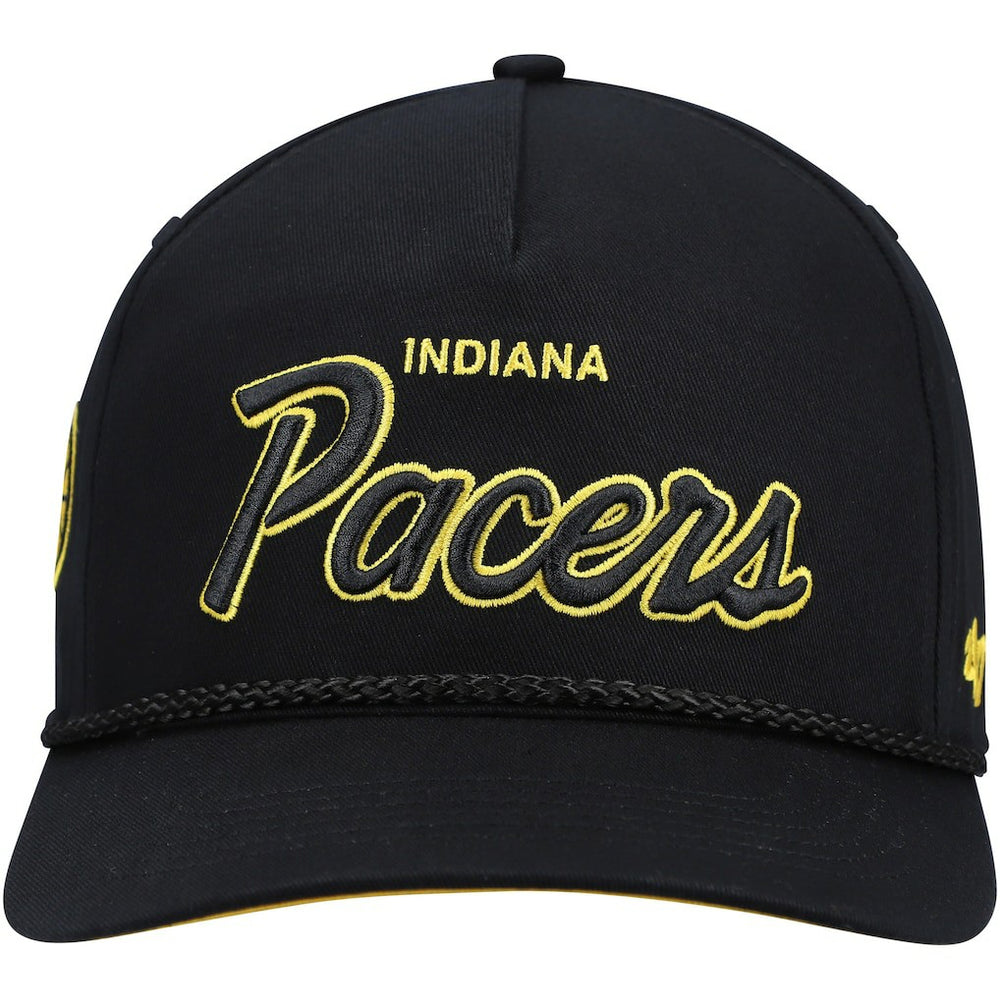 Indiana Pacers '47 Crosstown Script Hitch Snapback Hat - Black on sale