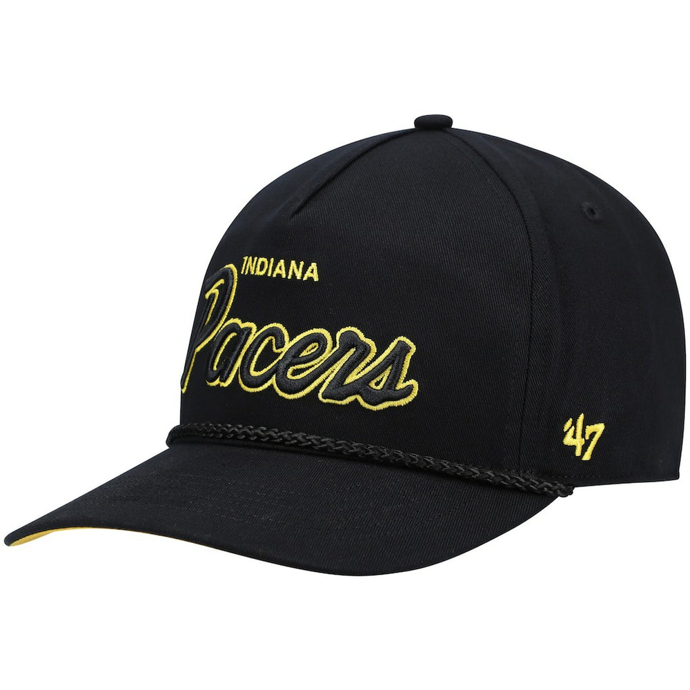 Indiana Pacers '47 Crosstown Script Hitch Snapback Hat - Black on sale