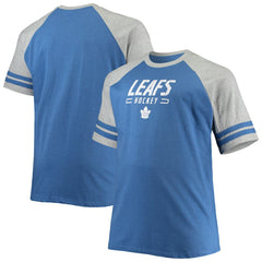 Toronto Maple Leafs Big & Tall Raglan T-Shirt - Heathered Blue T-shirts