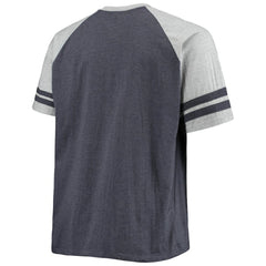 Seattle Kraken Big & Tall Raglan T-Shirt - Heathered Deep Sea Blue T-shirts