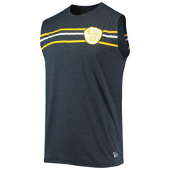 Milwaukee Brewers Muscle Tank Top Heathered Navy