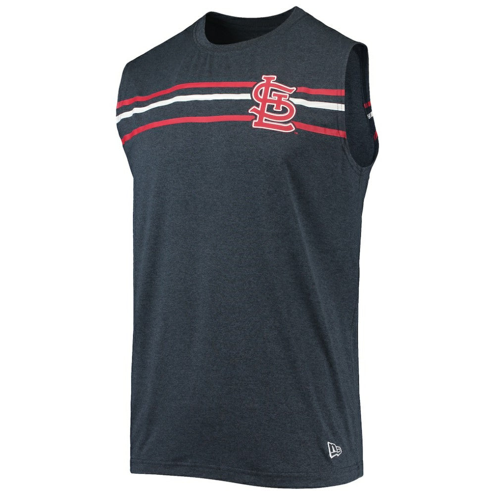 St. Louis Cardinals Muscle Tank Top Heathered Navy