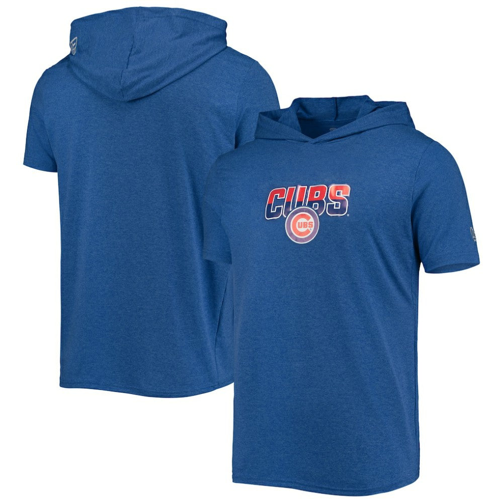 Chicago Cubs Hoodie T-Shirt Heathered Royal