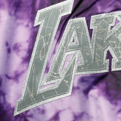 Los Angeles Lakers Women's Galaxy Sublimated Windbreaker Pullover Full-Zip Hoodie - Purple discount