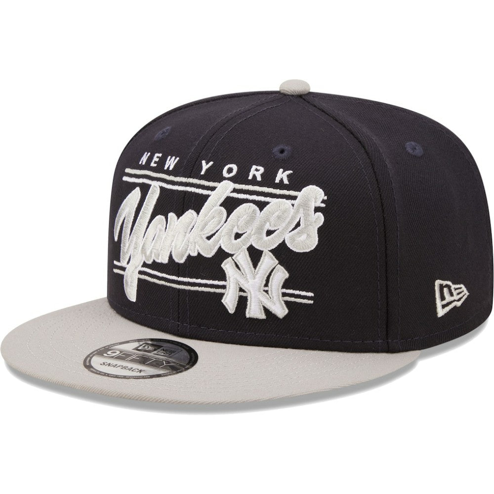 New York Yankees Team Script 9FIFTY Adjustable Snapback Hat Navy/Gray