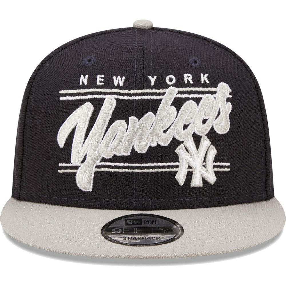 New York Yankees Team Script 9FIFTY Adjustable Snapback Hat Navy/Gray
