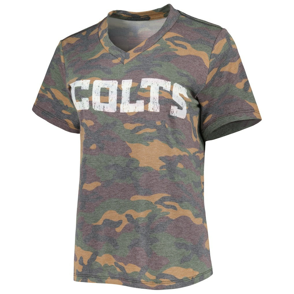 Jonathan Taylor Indianapolis Colts Majestic Threads Women's Name & Number V-Neck Tri-Blend T-Shirt - Camo outlet
