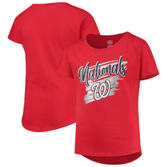 Washington Nationals Girls Youth Dream Scoop-Neck T-Shirt Red