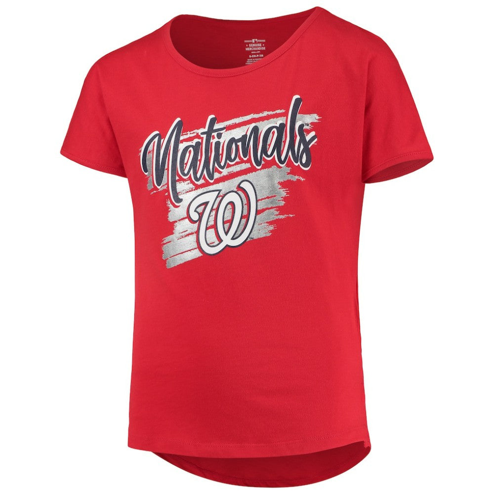 Washington Nationals Girls Youth Dream Scoop-Neck T-Shirt Red