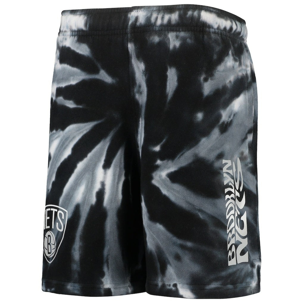 Brooklyn Nets Youth Santa Monica Tie-Dye Shorts - Black outlet