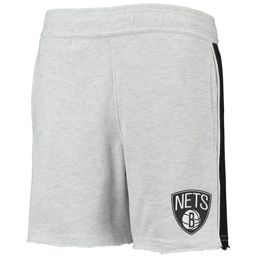 Brooklyn Nets Youth Wingback Shorts - Heathered Gray cheap
