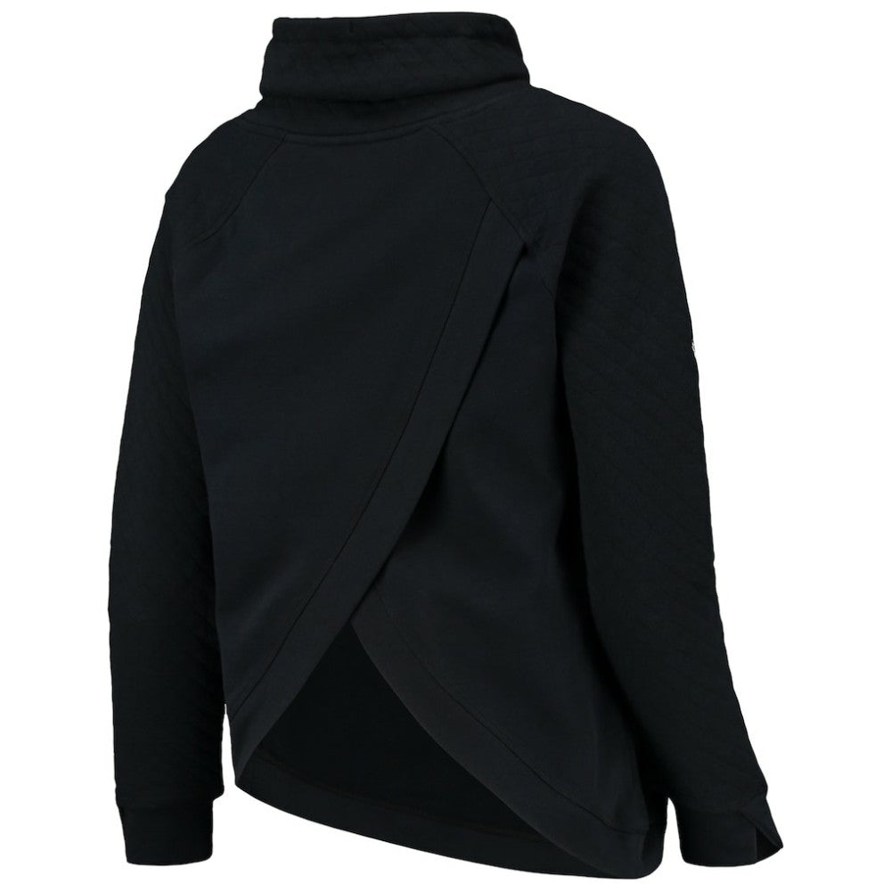 Chicago Cubs Levelwear Women's Vega Funnel Neck Raglan Pullover Sweatshirt Black