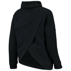 Chicago Cubs Levelwear Women's Vega Funnel Neck Raglan Pullover Sweatshirt Black