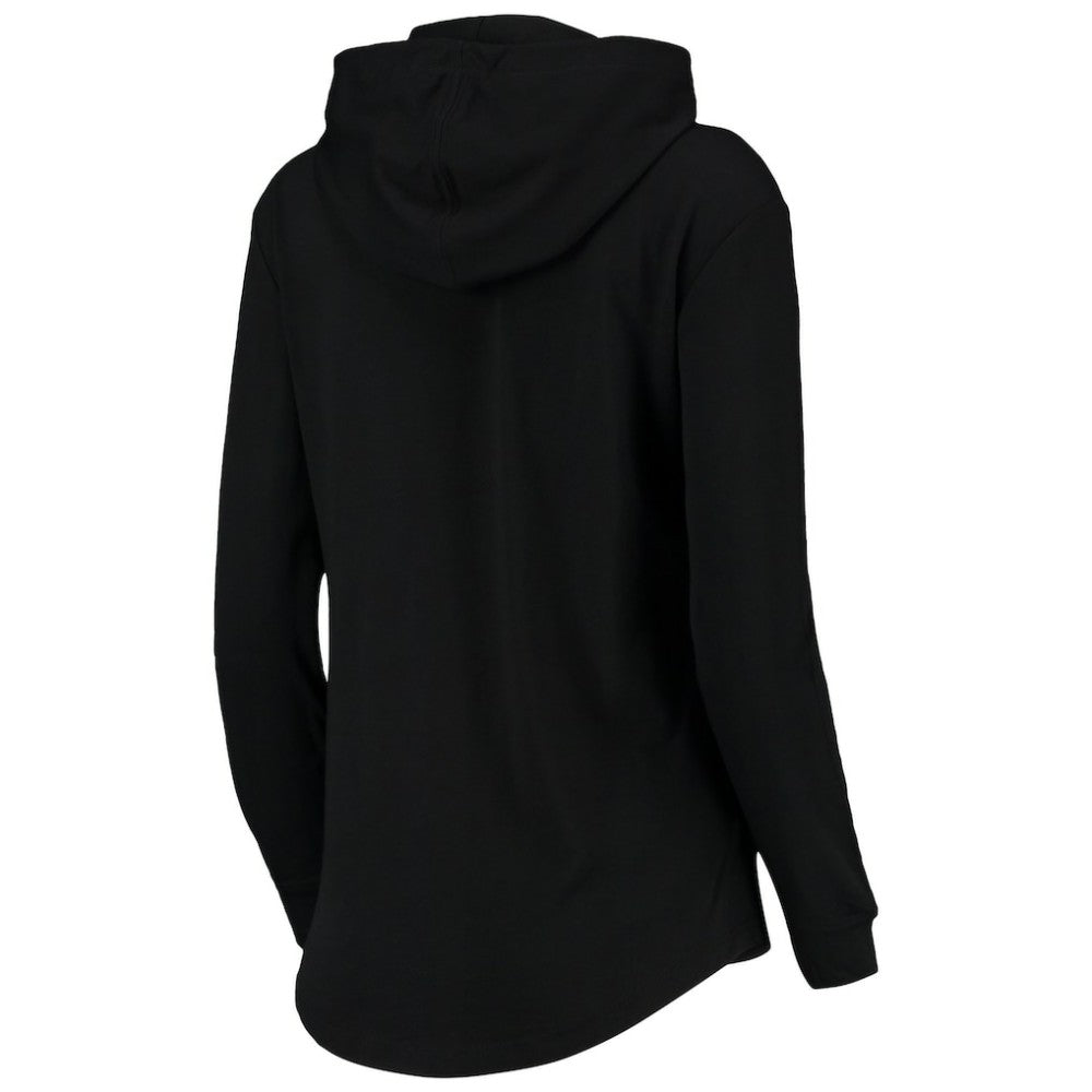 Washington Nationals Levelwear Women's Vivid Scuba Neck Pullover Hoodie Black