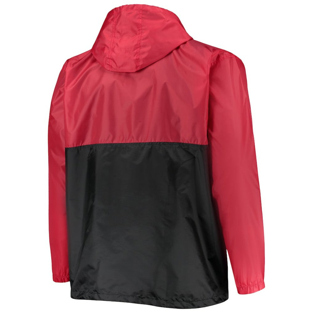 Chicago Blackhawks Big & Tall Anorak Half-Zip Pullover Hoodie - Red Hoodies