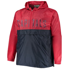 Washington Capitals Big & Tall Anorak Half-Zip Pullover Hoodie - Red Hoodies
