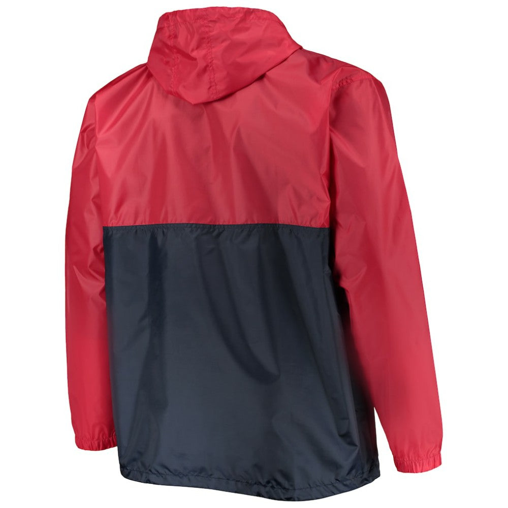 Washington Capitals Big & Tall Anorak Half-Zip Pullover Hoodie - Red Hoodies
