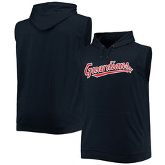 Cleveland Guardians Jersey Muscle Sleeveless Pullover Hoodie Navy