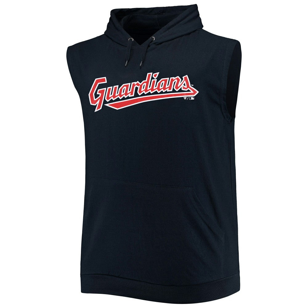 Cleveland Guardians Jersey Muscle Sleeveless Pullover Hoodie Navy
