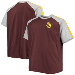 San Diego Padres Big & Tall Circular Raglan T-Shirt Brown/Heathered Gray