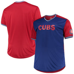 Chicago Cubs Solid V-Neck T-Shirt Royal/Red