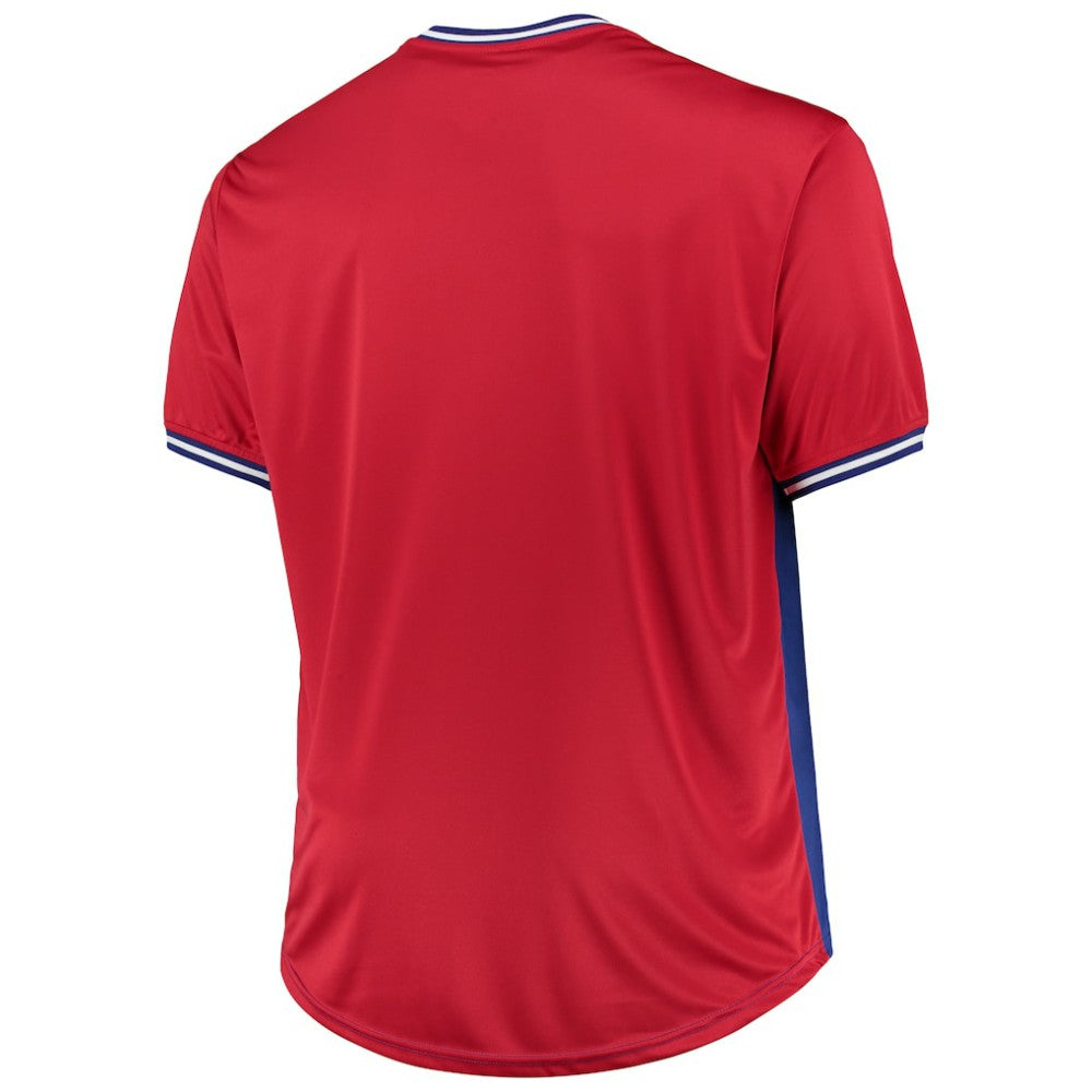 Chicago Cubs Solid V-Neck T-Shirt Royal/Red