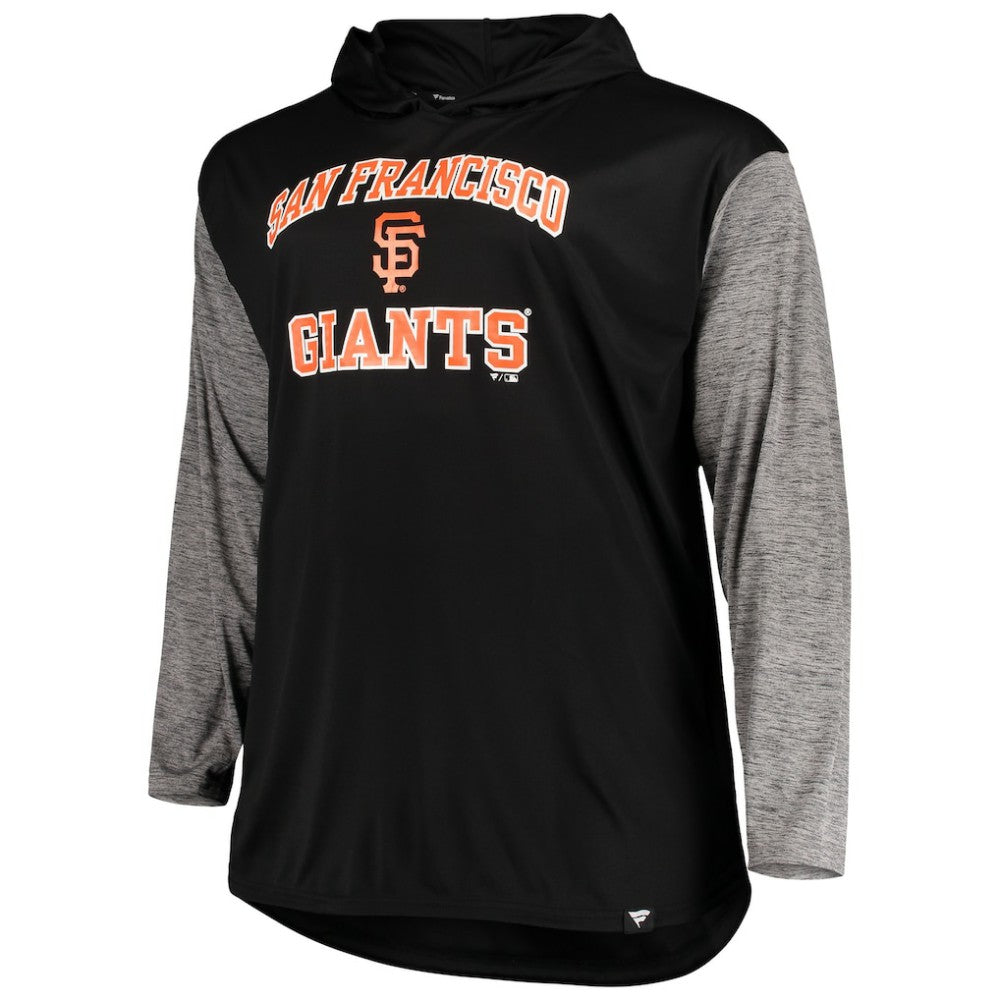 San Francisco Giants Big & Tall Wordmark Club Pullover Hoodie Black/Heathered Black