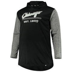 Chicago White Sox Big & Tall Wordmark Club Pullover Hoodie Black/Heathered Gray