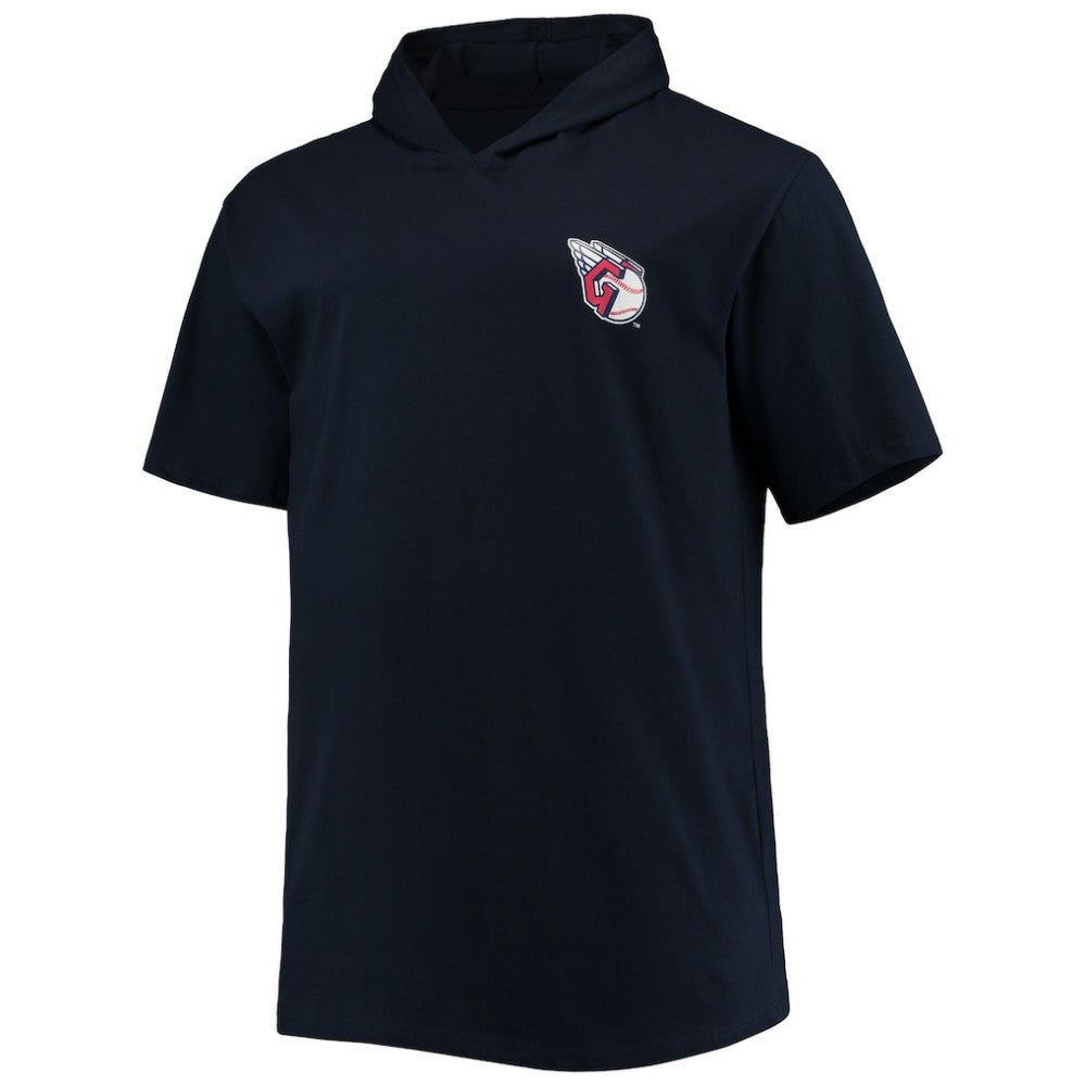 Cleveland Guardians Big & Tall Jersey Short Sleeve Pullover Hoodie T-Shirt Navy