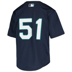 Ichiro Suzuki Seattle Mariners Youth Cooperstown Collection Mesh Batting Practice Jersey Navy