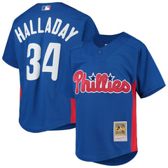 Roy Halladay Philadelphia Phillies Youth Cooperstown Collection Mesh Batting Practice Jersey Royal