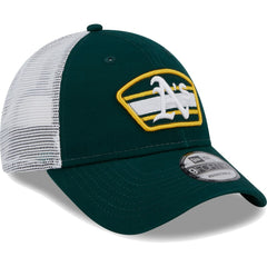 Athletics Logo Patch 9FORTY Trucker Snapback Hat Green/White