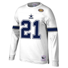 Deion Sanders Dallas Cowboys Retired Player Name & Number Long Sleeve Top - White online