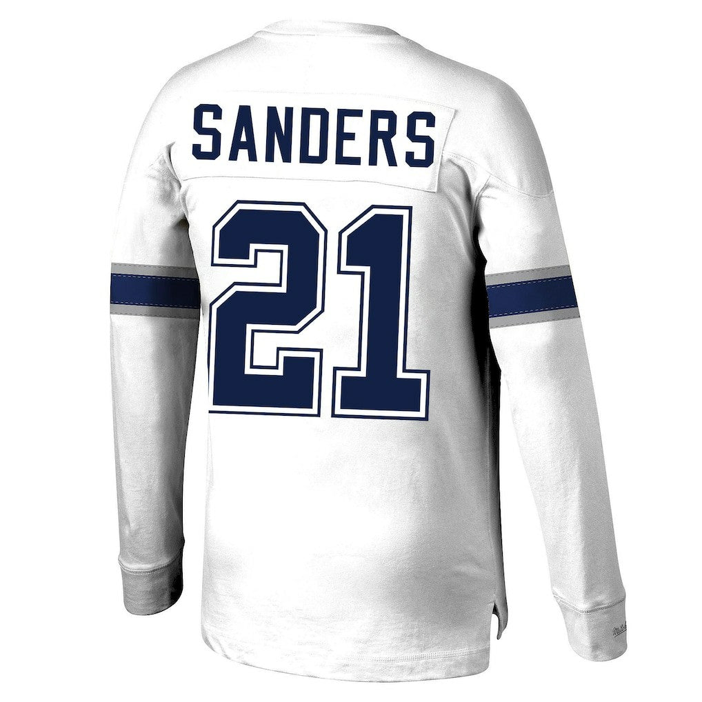 Deion Sanders Dallas Cowboys Retired Player Name & Number Long Sleeve Top - White online
