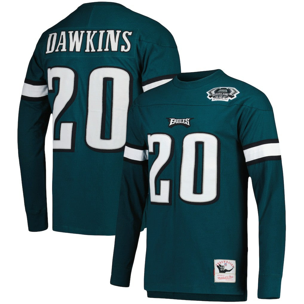 Brian Dawkins Philadelphia Eagles Retired Player Name & Number Long Sleeve Top - Midnight Green sale