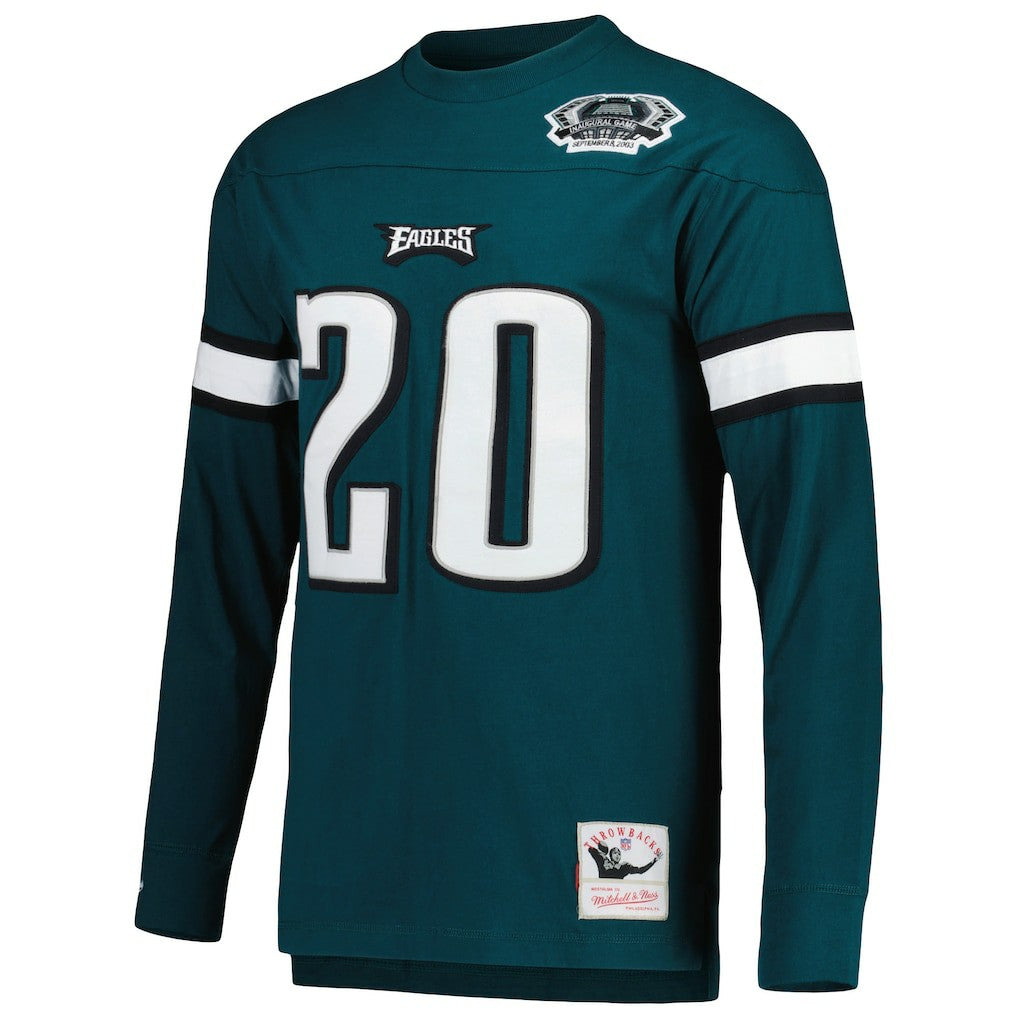 Brian Dawkins Philadelphia Eagles Retired Player Name & Number Long Sleeve Top - Midnight Green sale