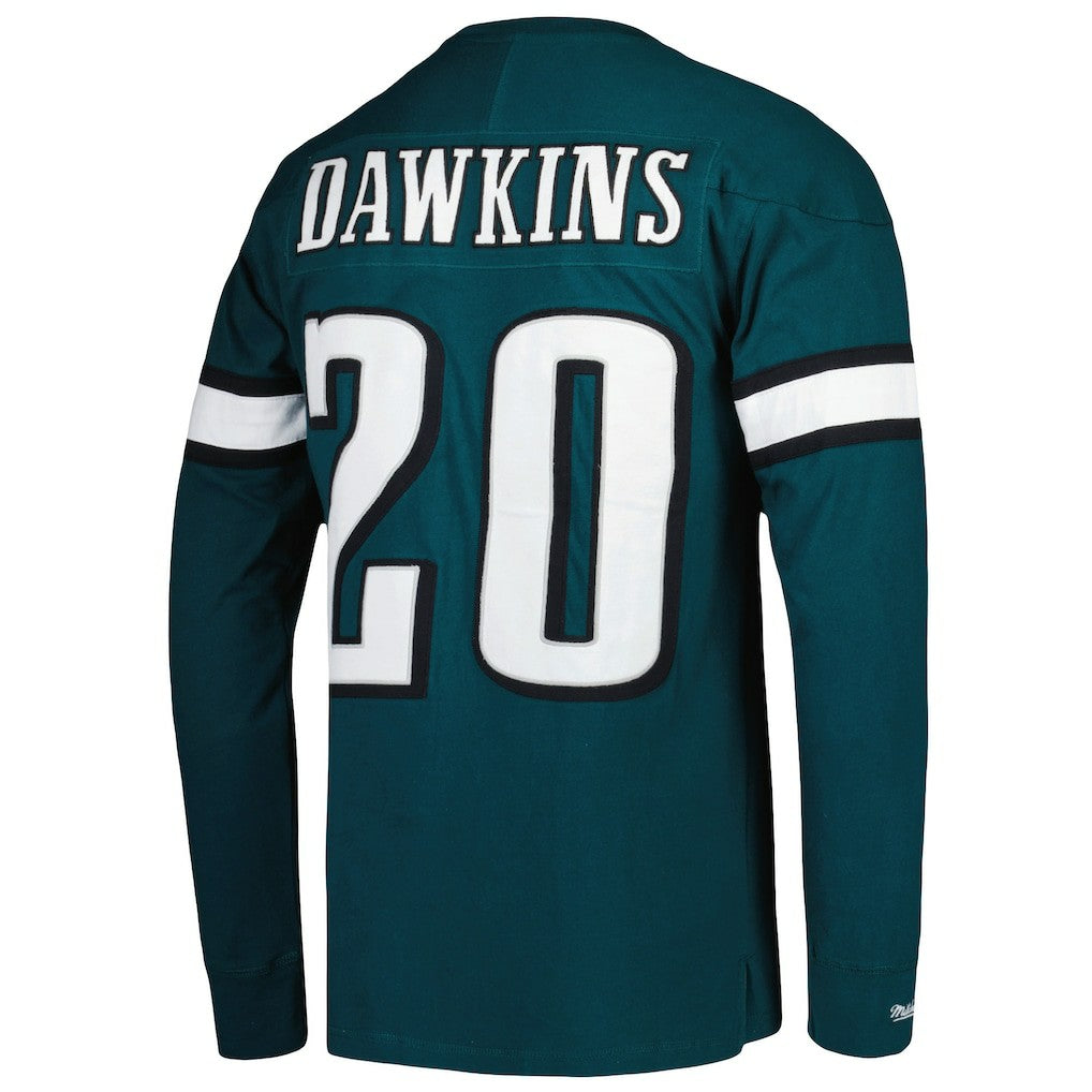 Brian Dawkins Philadelphia Eagles Retired Player Name & Number Long Sleeve Top - Midnight Green sale
